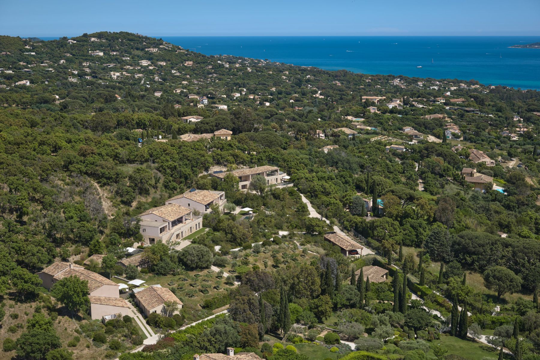 Aerial shot of Les Vallons in Cote D'Azur, France