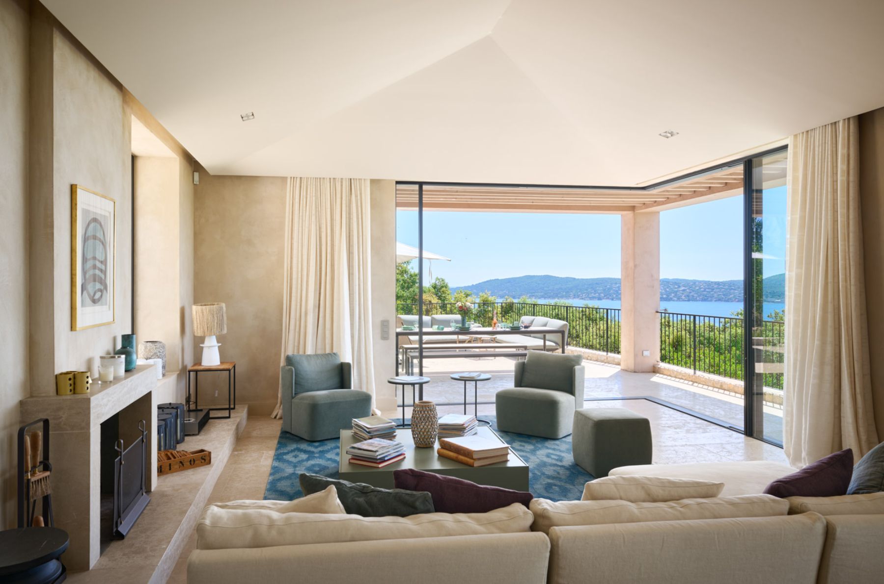Sitting room at Les Vallons in Cote D'Azur, France