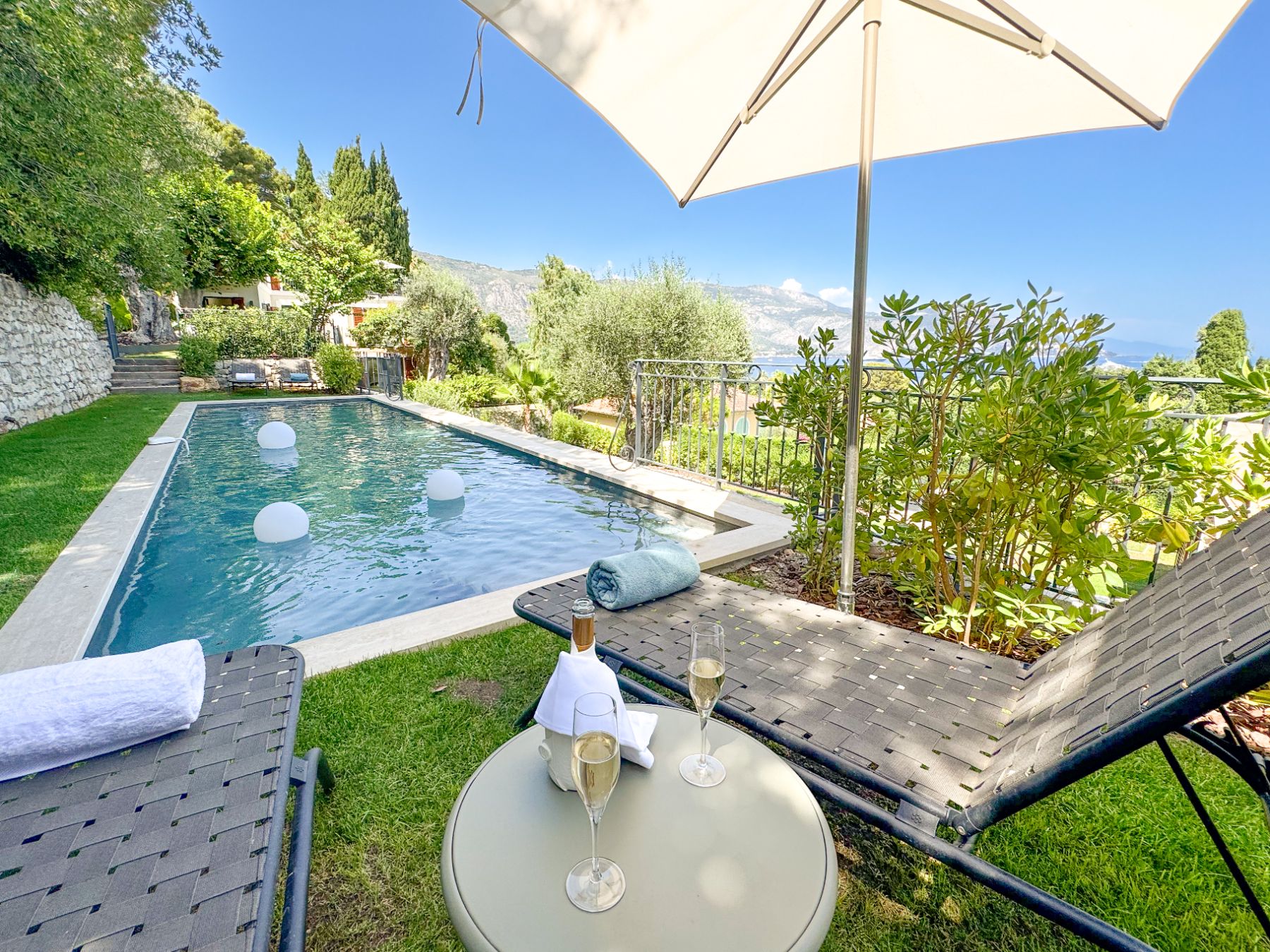 Swimming Pool at Villa Aurora in the Cote d'Azur