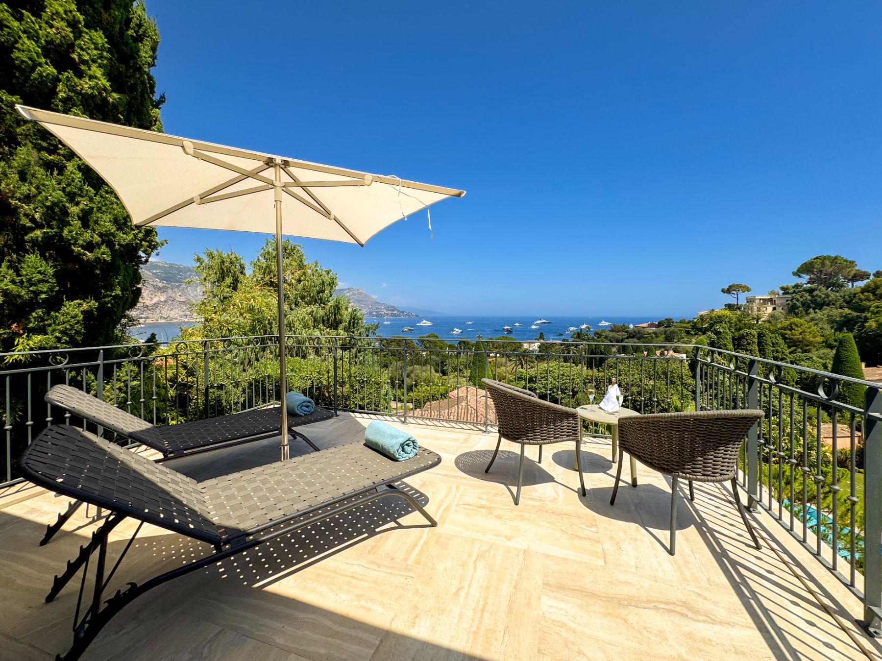 Terrace View from Villa Aurora in the Cote d'Azur