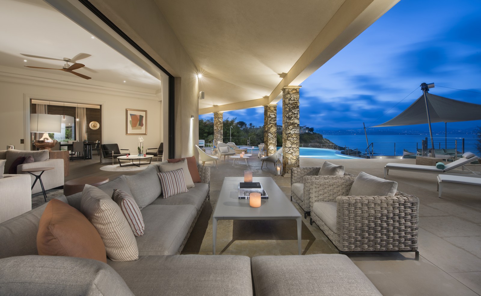 Terrace of Villa des Voiles, Cote d'Azur
