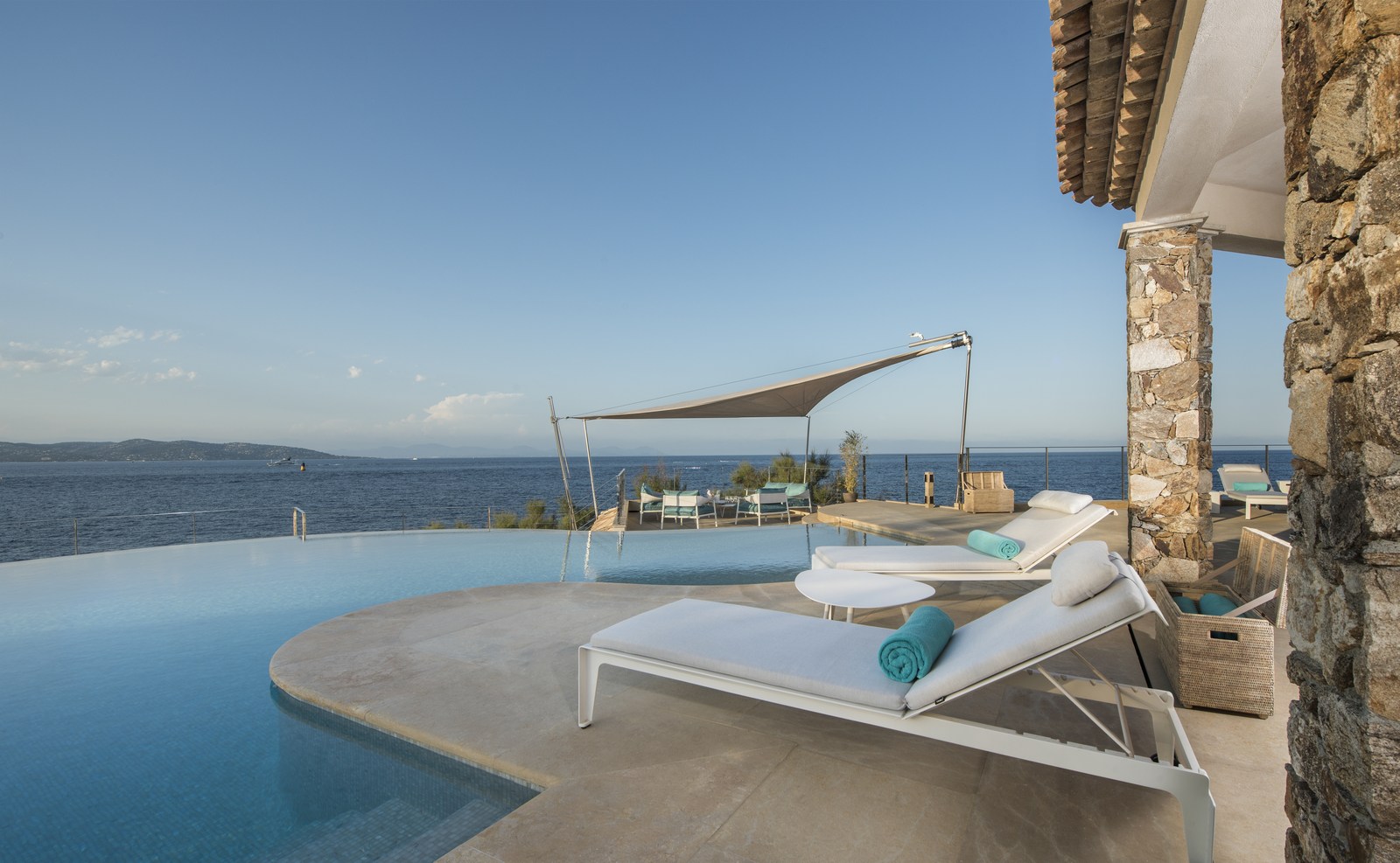 View from the swimming pool of Villa des Voiles, Cote d'Azur