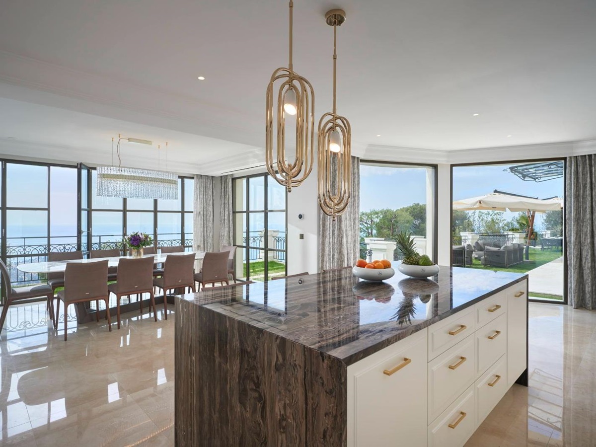 Kitchen at Villa Gaia in Cote d'Azur