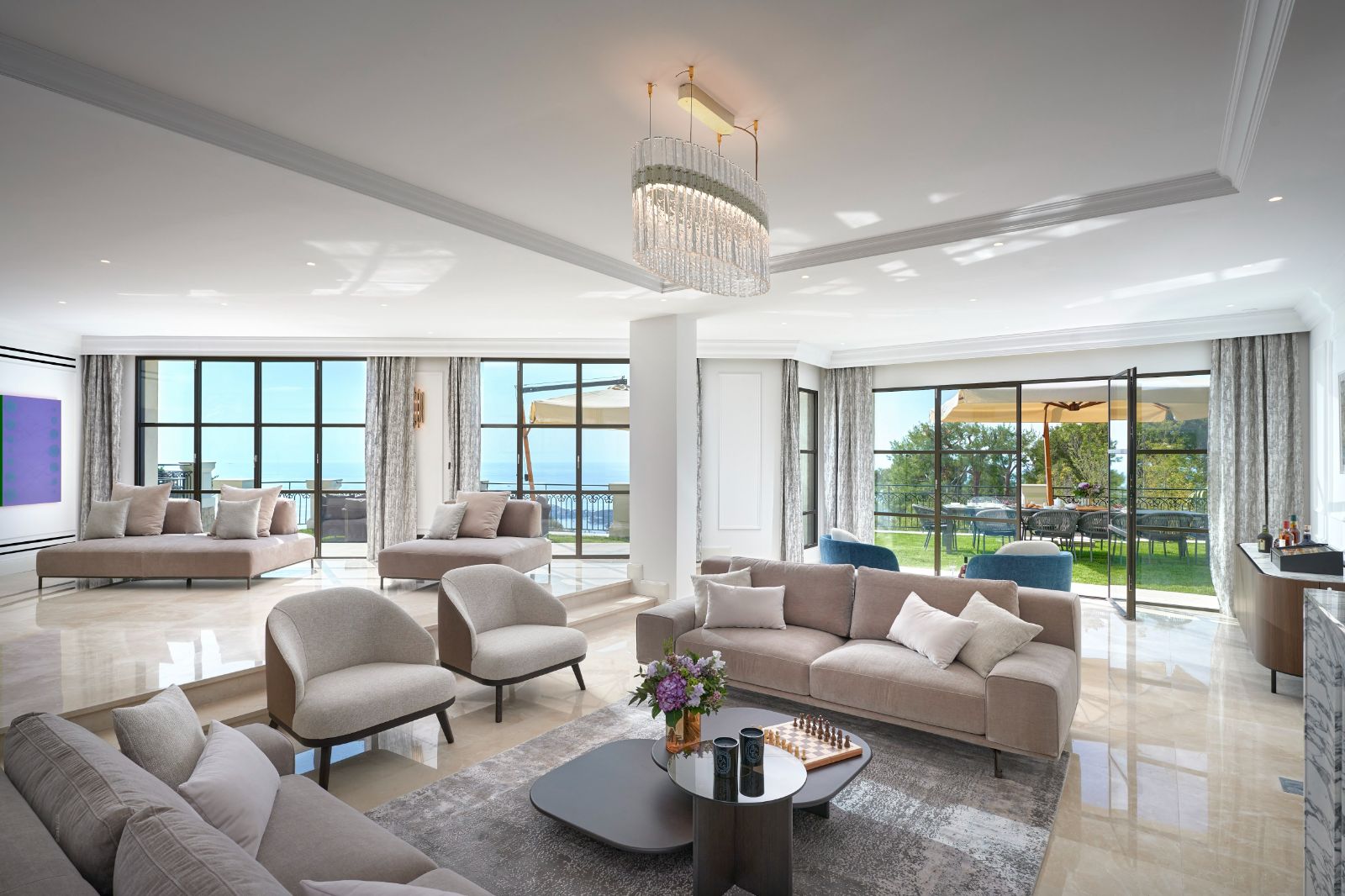 Living Room at Villa Gaia in Cote d'Azur