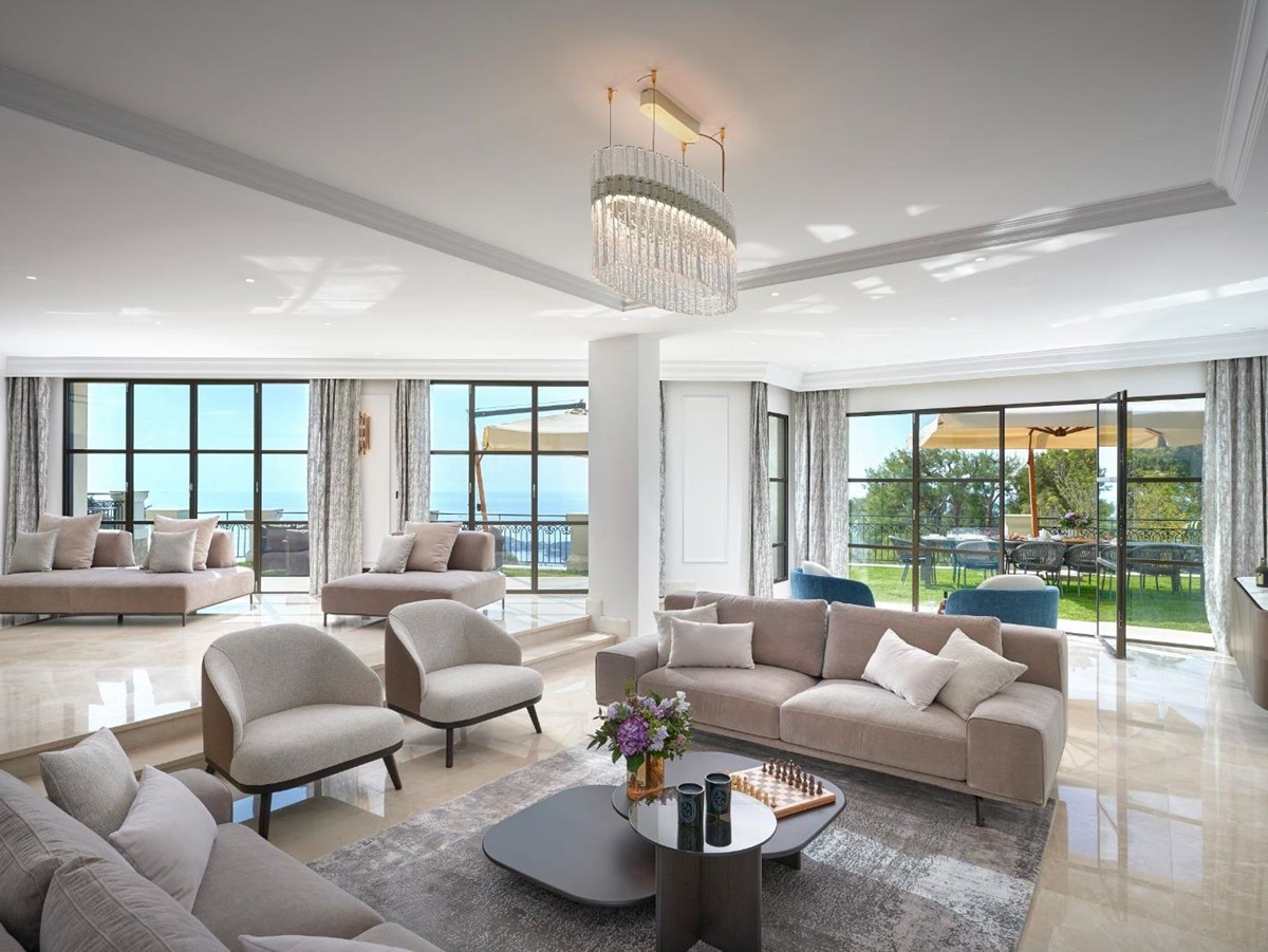 Living Room at Villa Gaia in Cote d'Azur