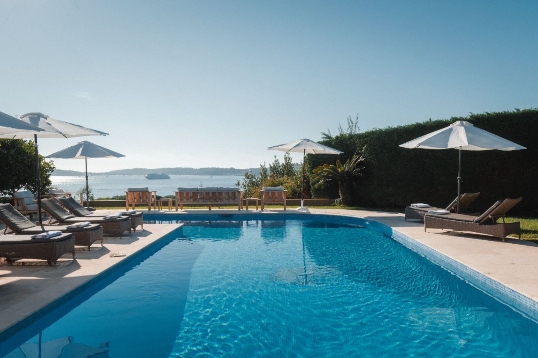 Swimming Pool View at Villa Grande Pointe in the Cote d'Azur
