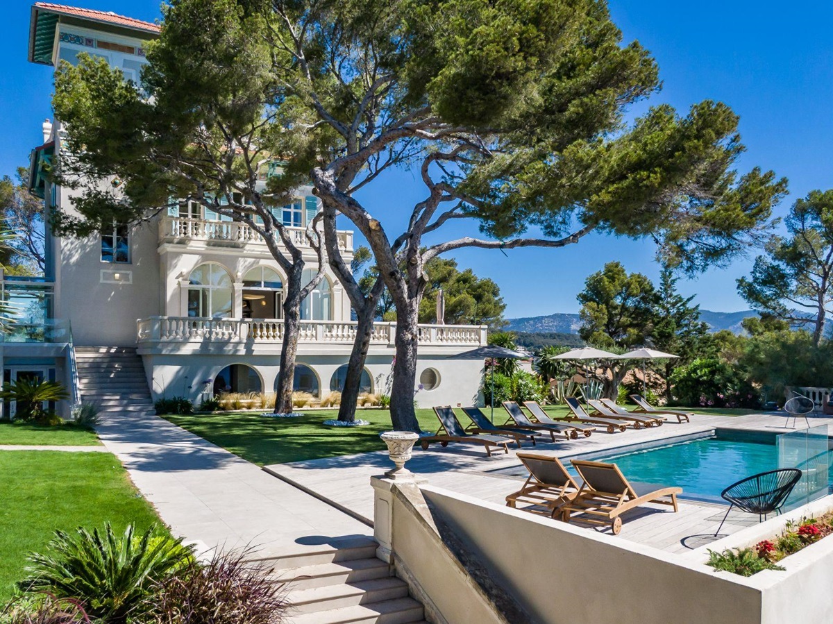 Exterior and Pool at Villa Henri in the Cote d'Azur