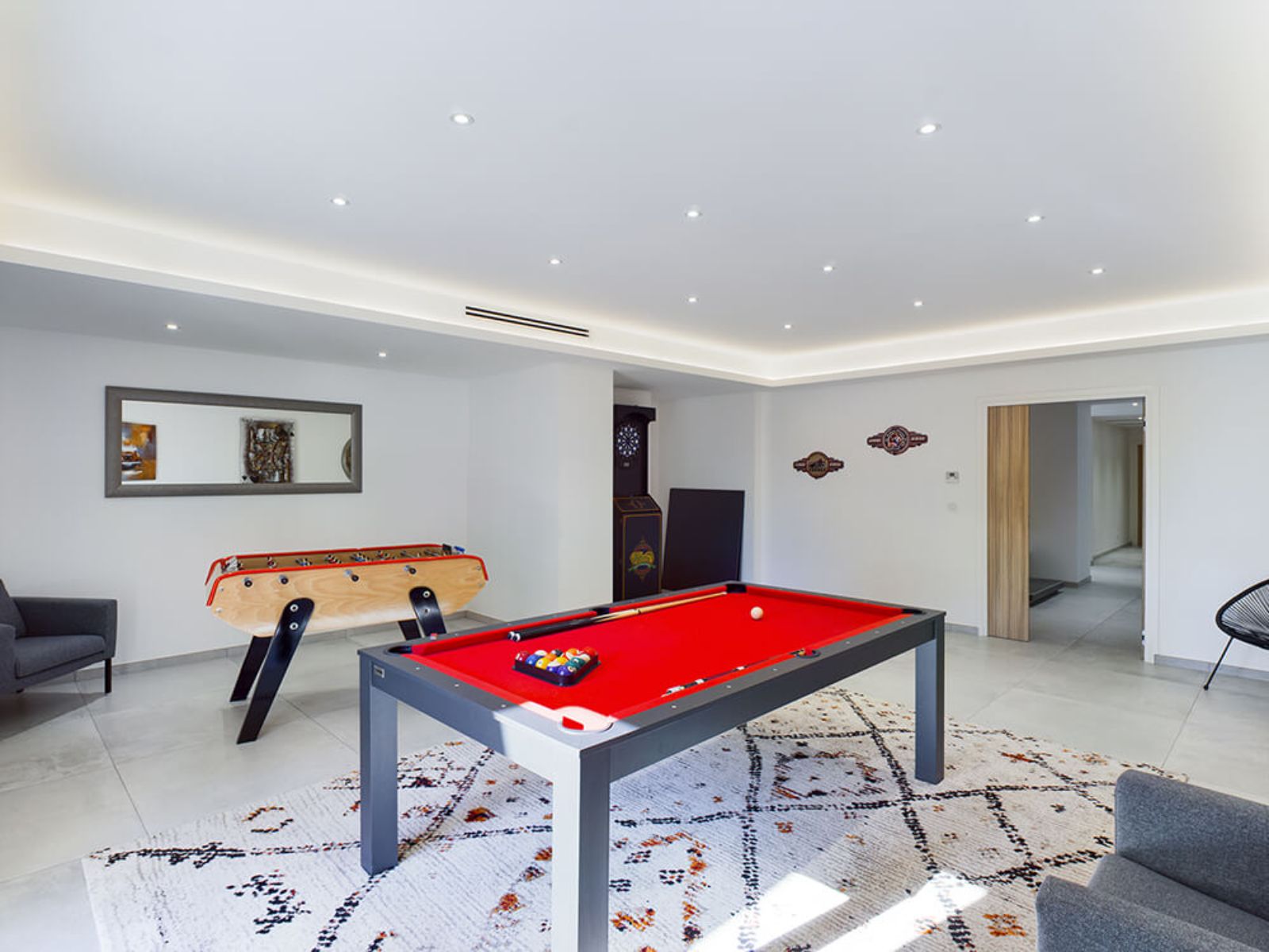 Games Room at Villa Henri in the Cote d'Azur