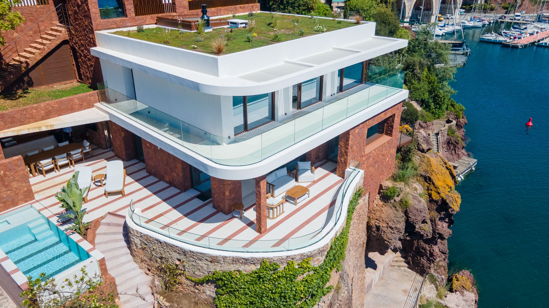 Exterior and Pool at Villa La Rague in the Cote d'Azur
