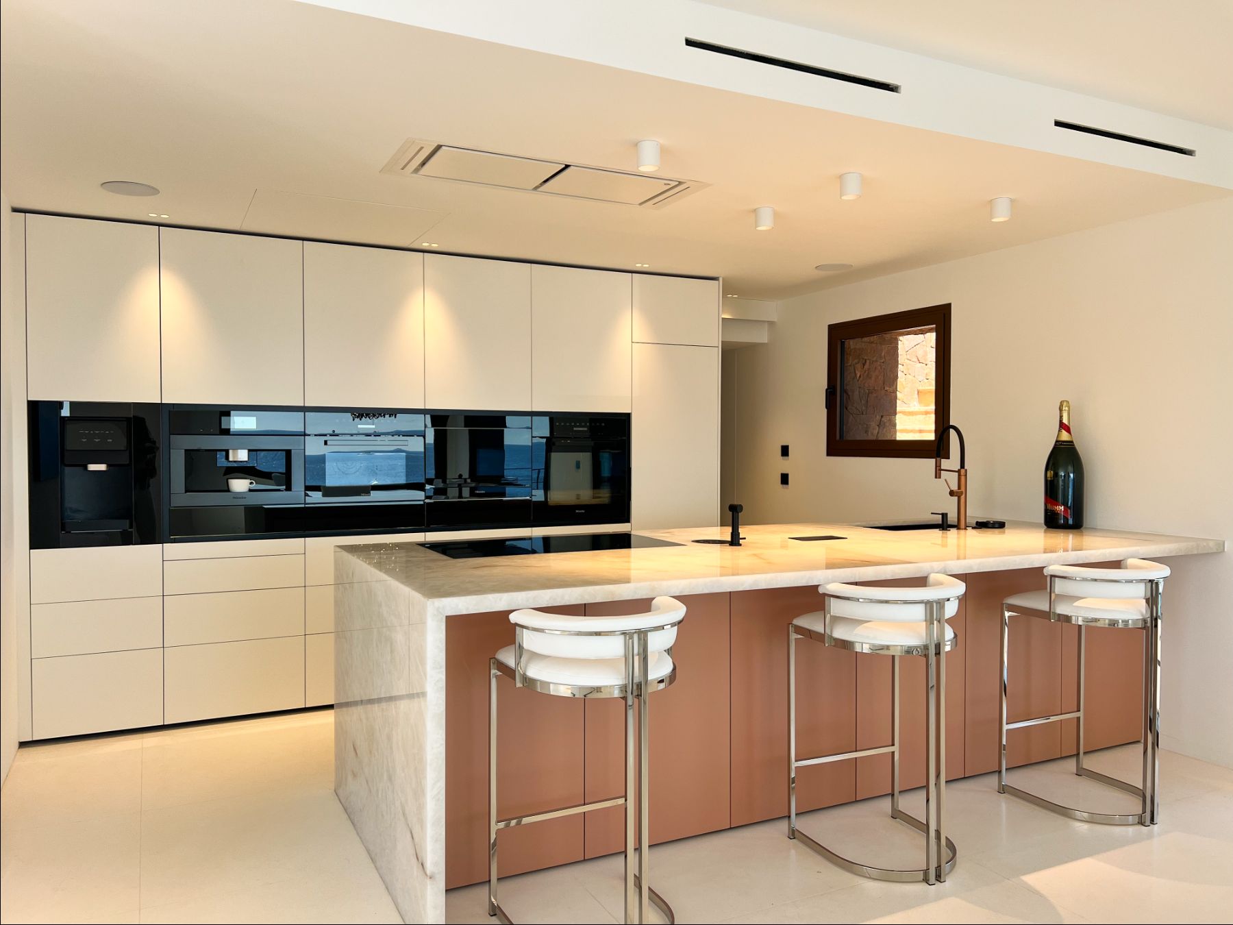 Kitchen at Villa La Rague in the Cote d'Azur