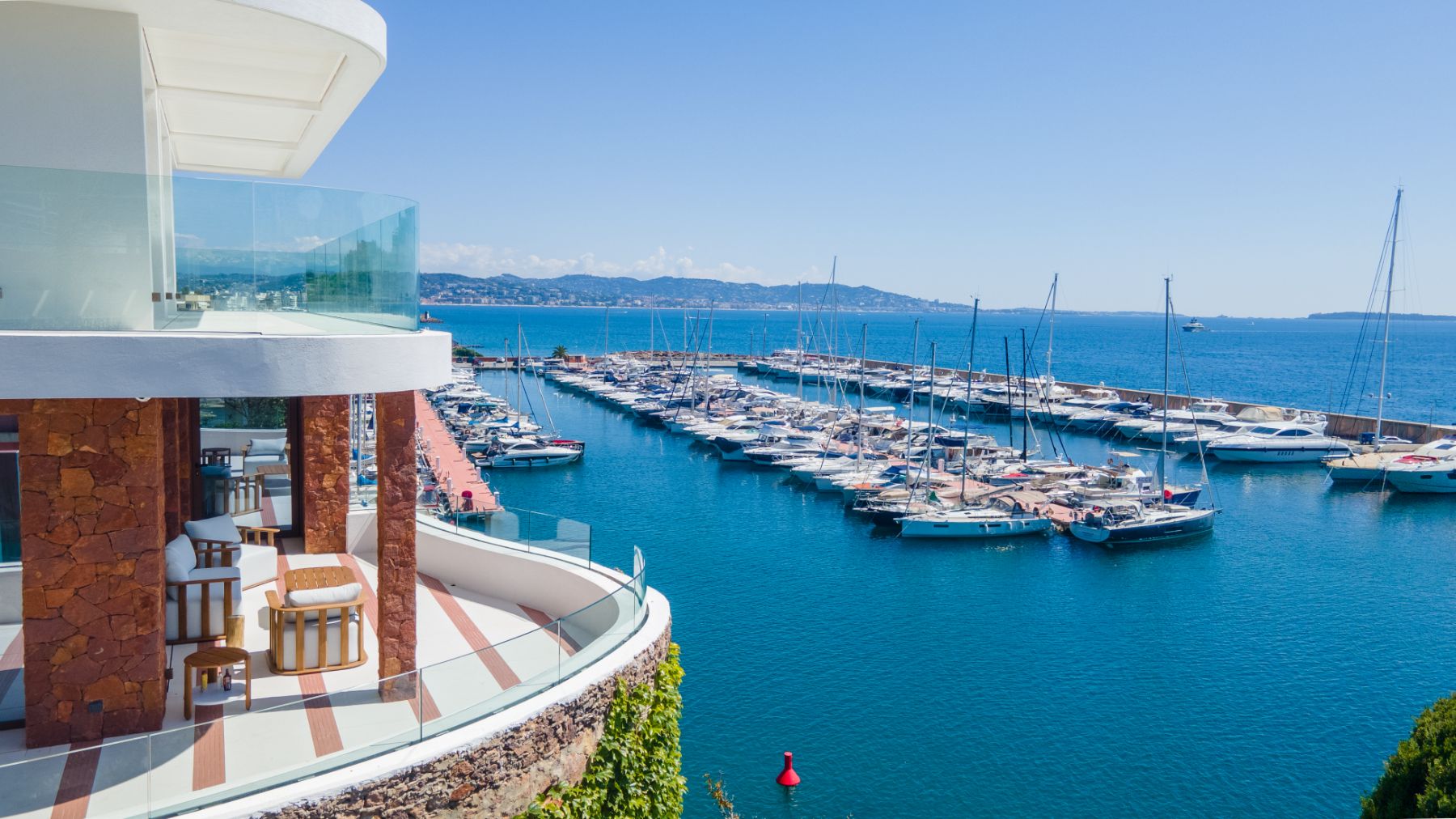 Marina View from Villa La Rague in the Cote d'Azur