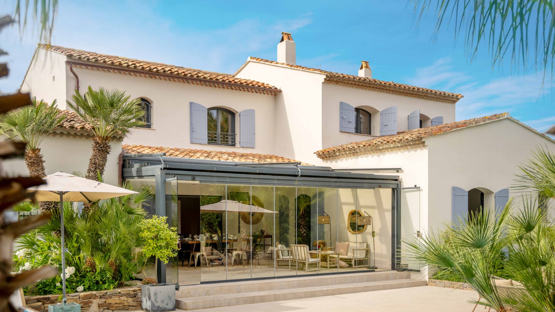 Exterior at Villa Les Palmiers in Cote D'Azur