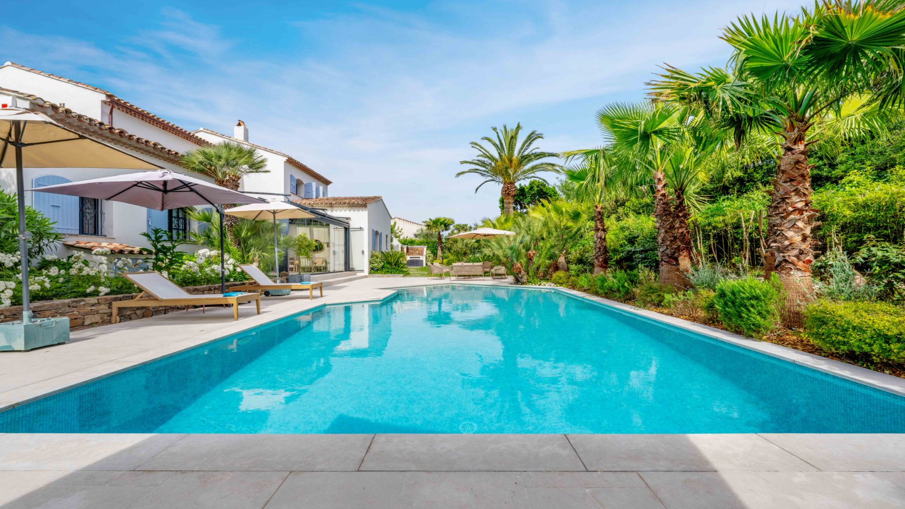 Pool at Villa Les Palmiers in Cote D'Azur