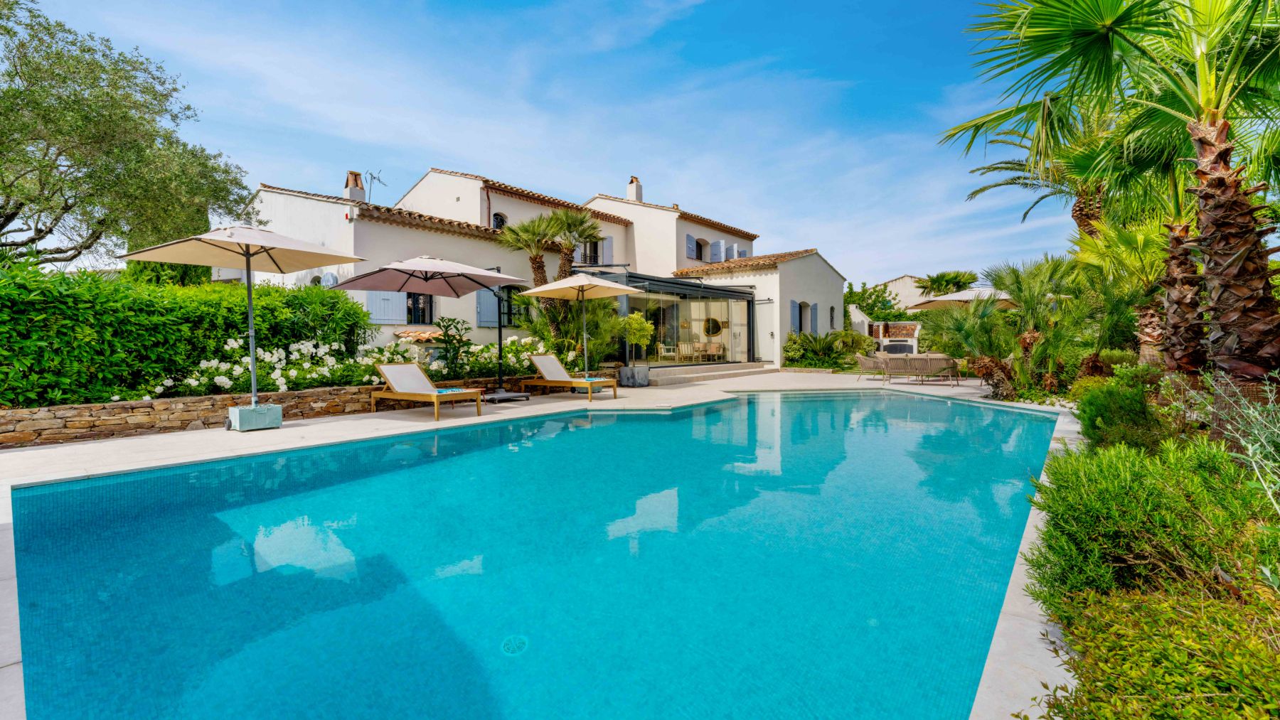 Pool at Villa Les Palmiers in Cote D'Azur