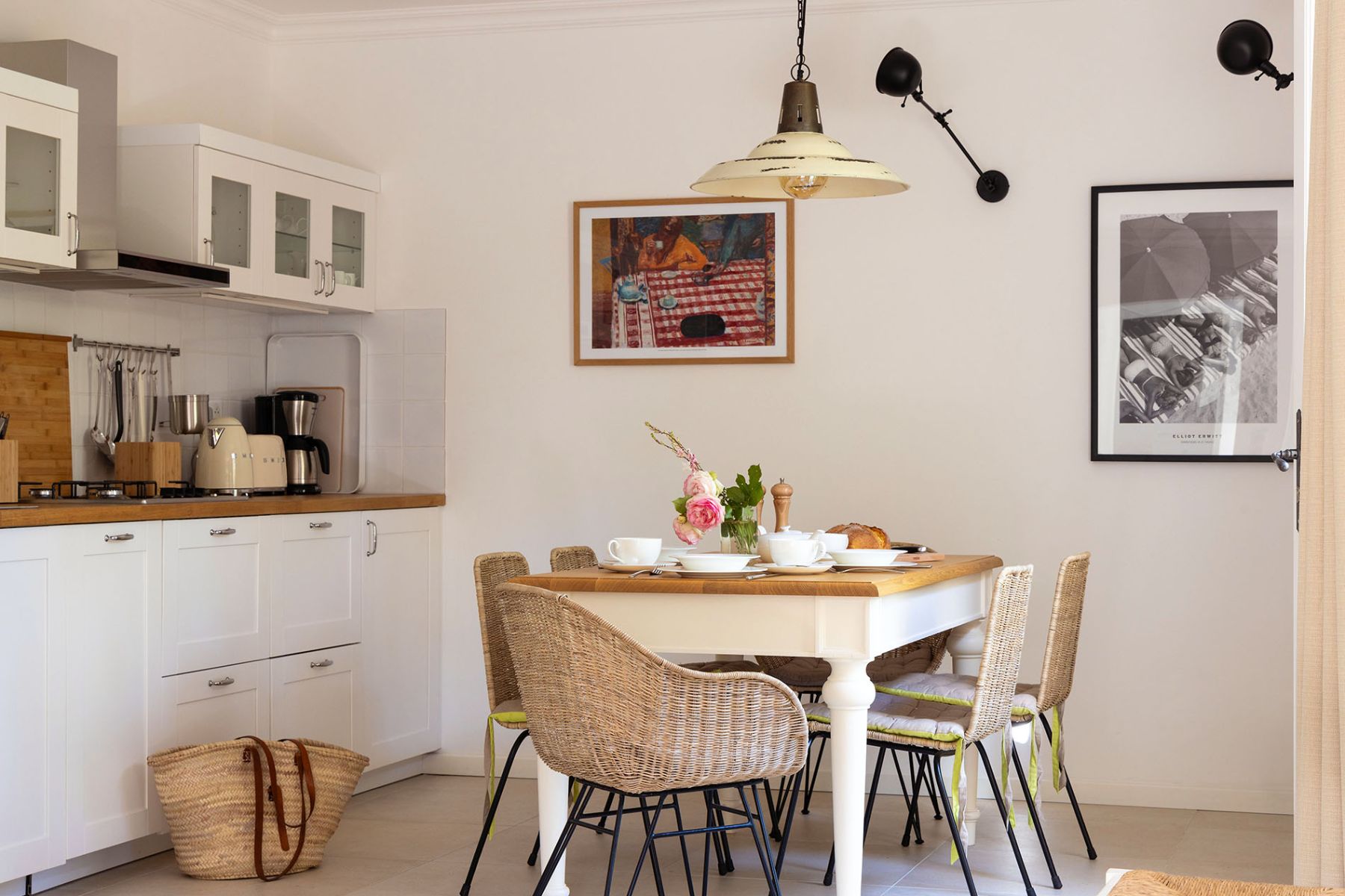 Kitchen table at Villa Malvan in Cote d'Azur, France