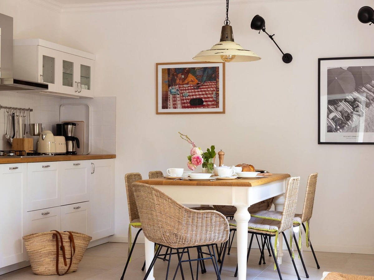 Kitchen table at Villa Malvan in Cote d'Azur, France