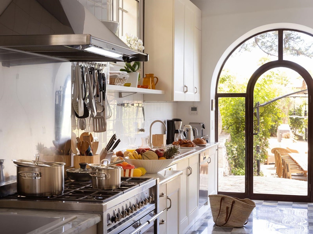 Kitchen at Villa Malvan in Cote d'Azur, France