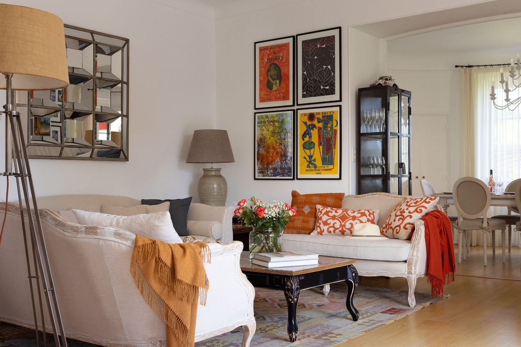 Living room at Villa Malvan in Cote d'Azur, France