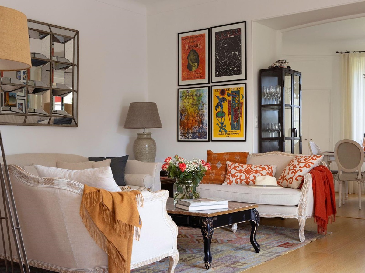 Living room at Villa Malvan in Cote d'Azur, France