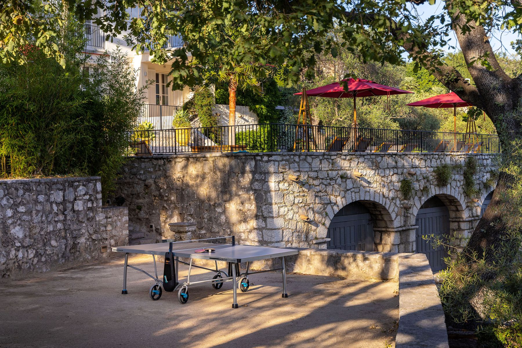 Ping pong table at Villa Malvan in Cote d'Azur, France
