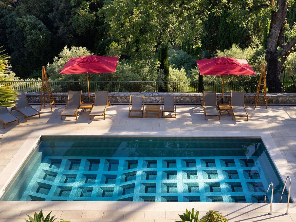 Pool at Villa Malvan in Cote d'Azur, France