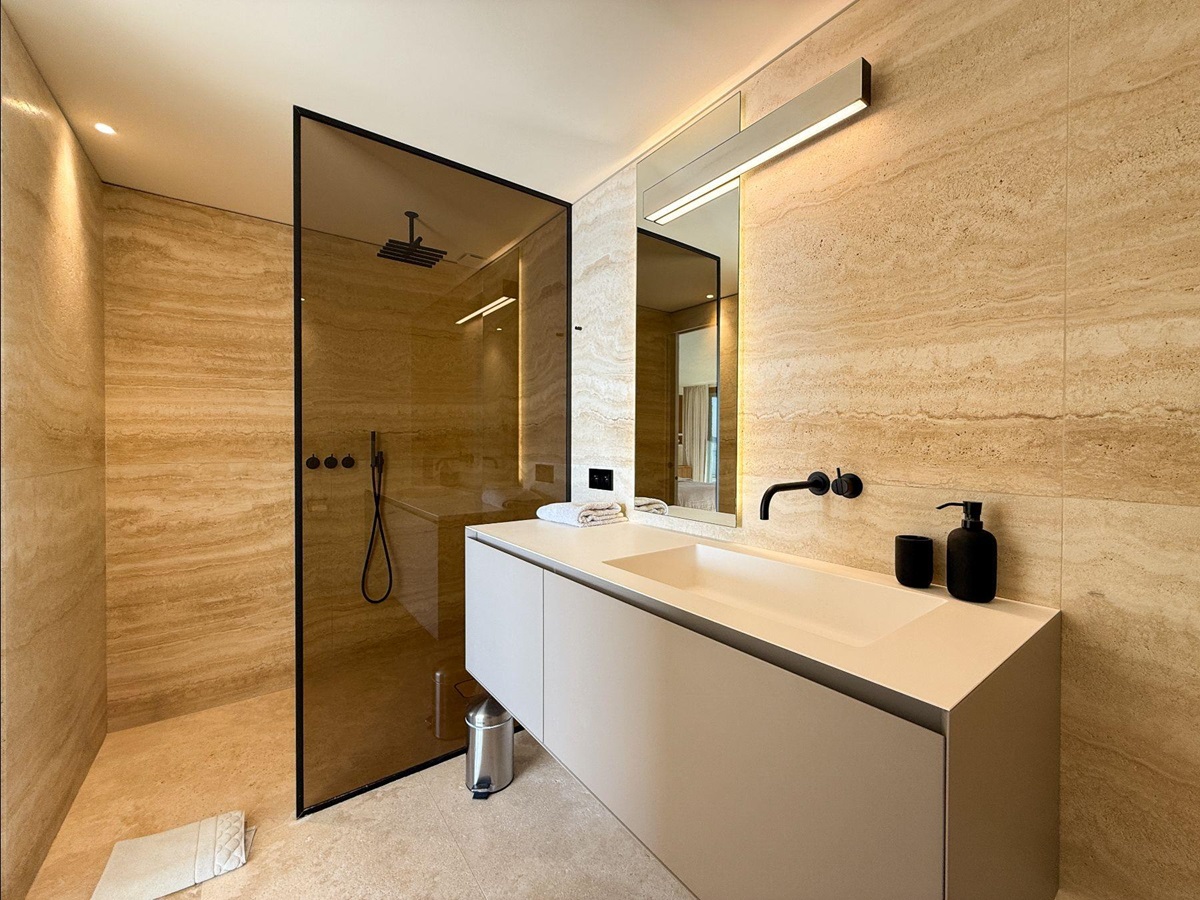 Bathroom with walk in shower at Villa Mathilde in Cote d'Azur