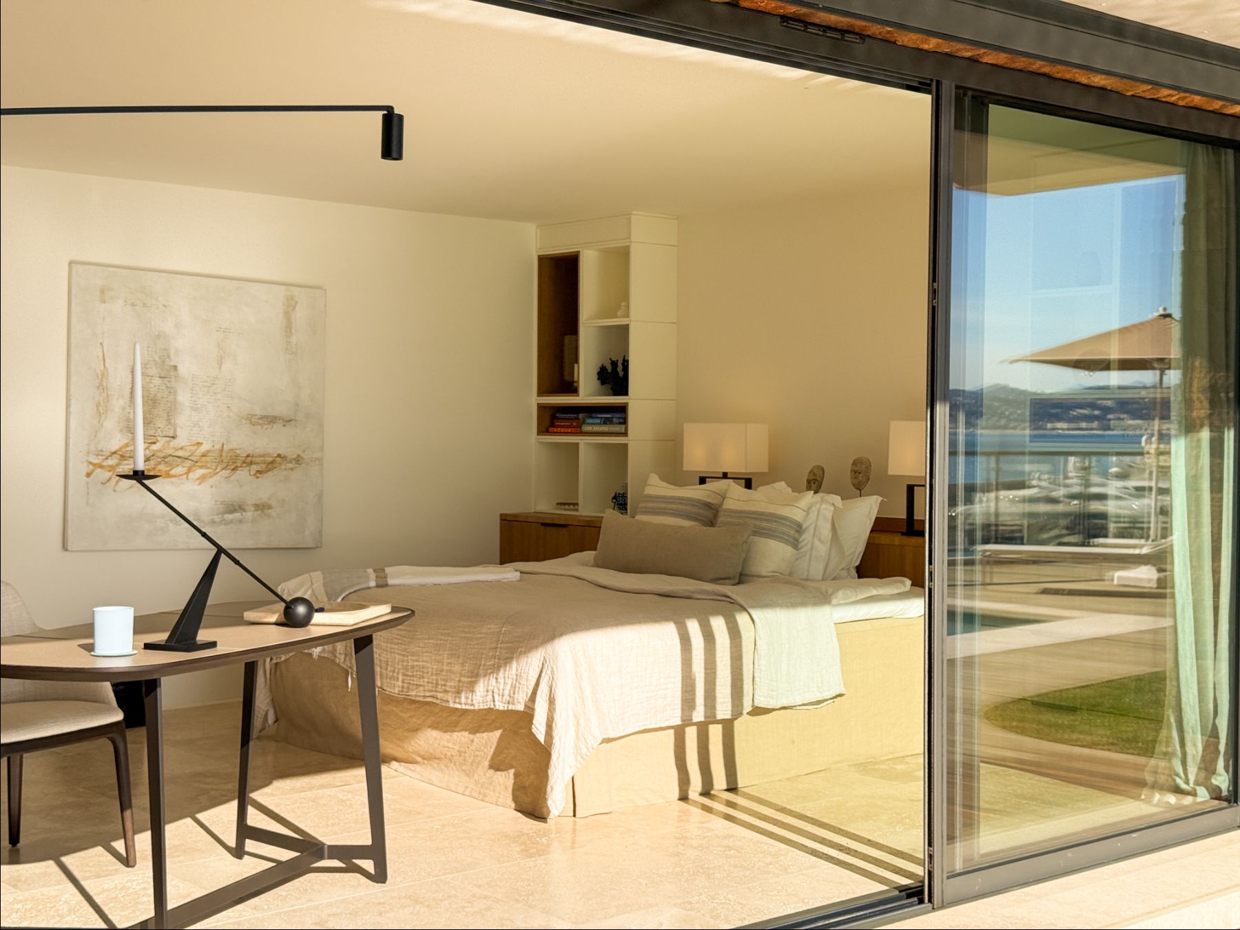 Bedroom with a double bed at Villa Mathilde in Cote d'Azur