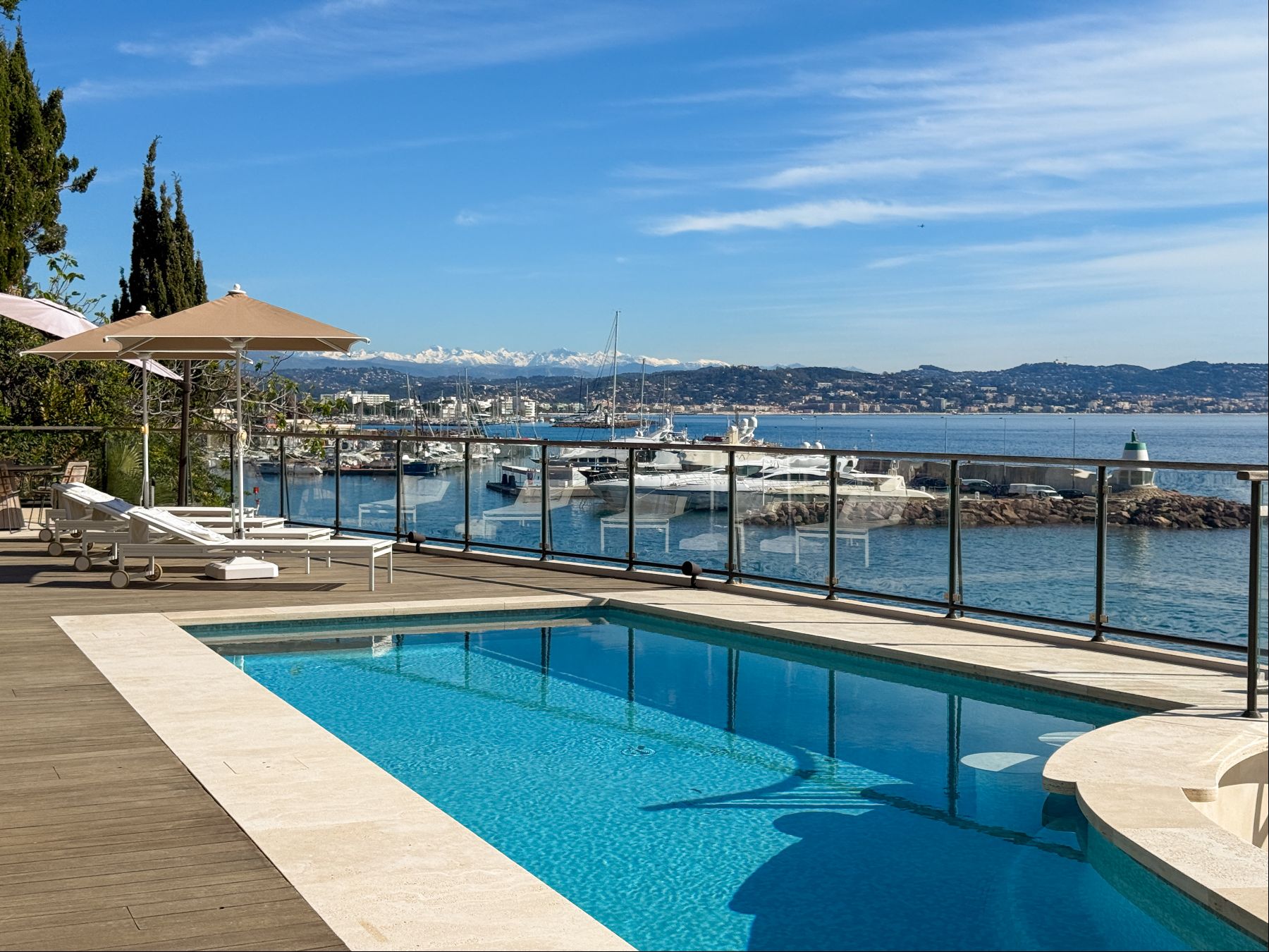 Pool over looking the sea at Villa Mathilde in Cote d'Azur