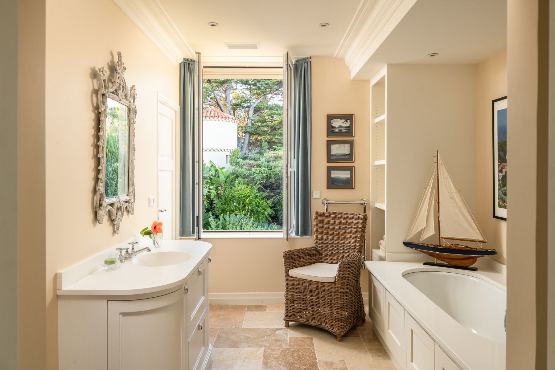 Bathroom at Villa Napoleon in Sainte Maxime, Cote d'Azur