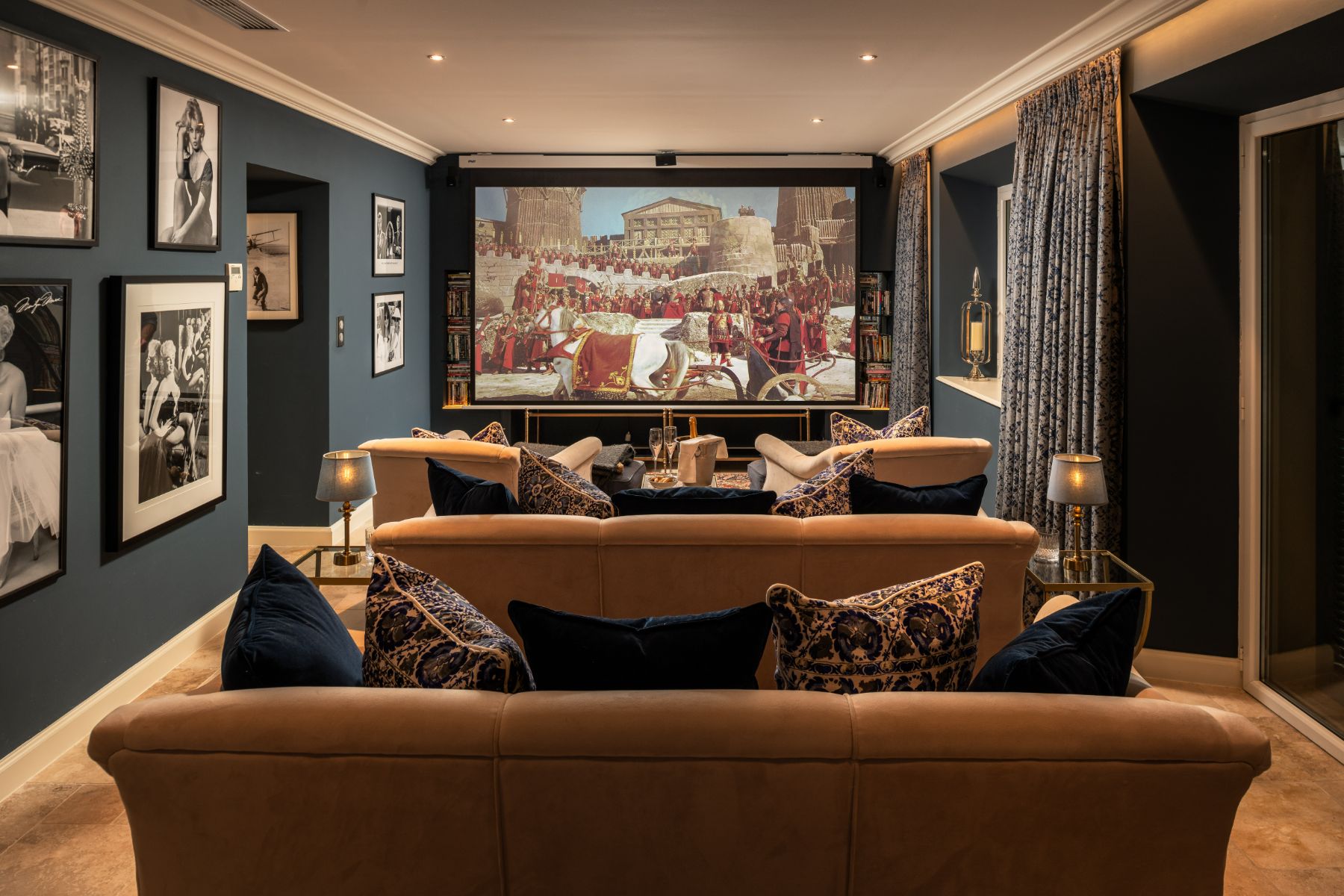 Cinema at Villa Napoleon in Sainte Maxime, Cote d'Azur