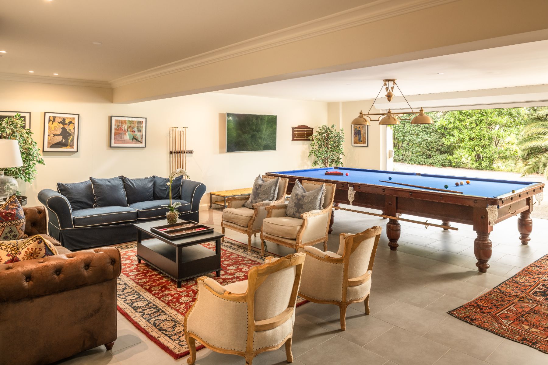 Games Room at Villa Napoleon in Sainte Maxime, Cote d'Azur