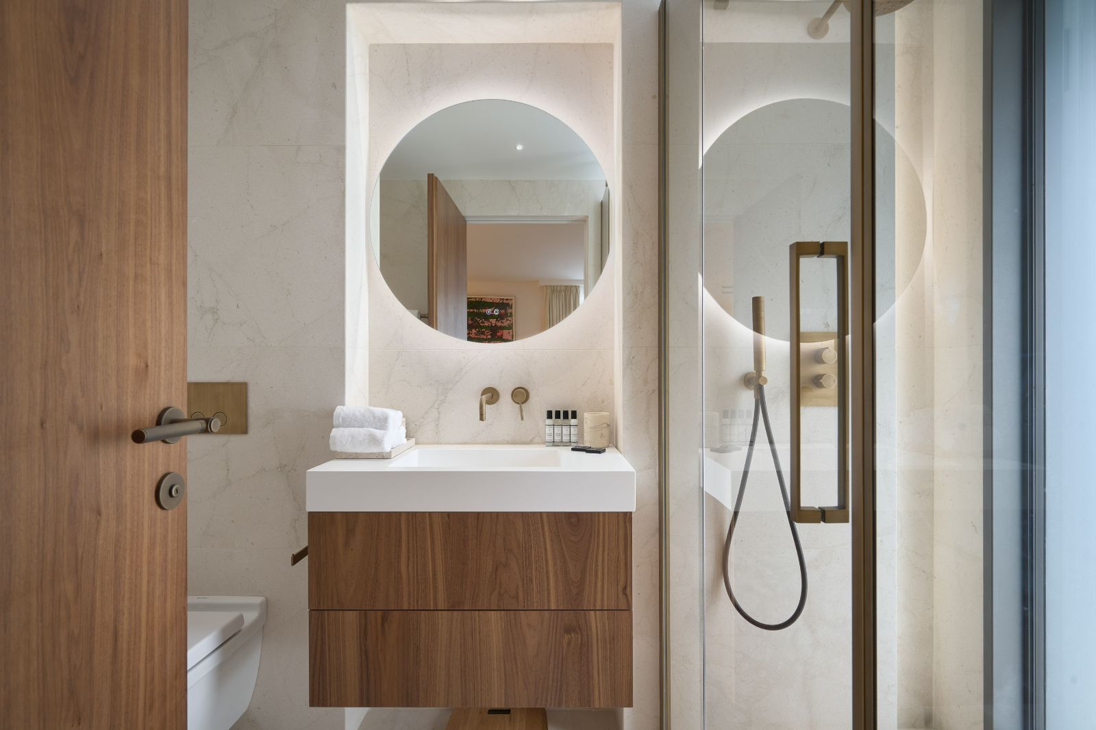 Bathroom and basin at luxury Villa Olivia on the Cote d'Azur