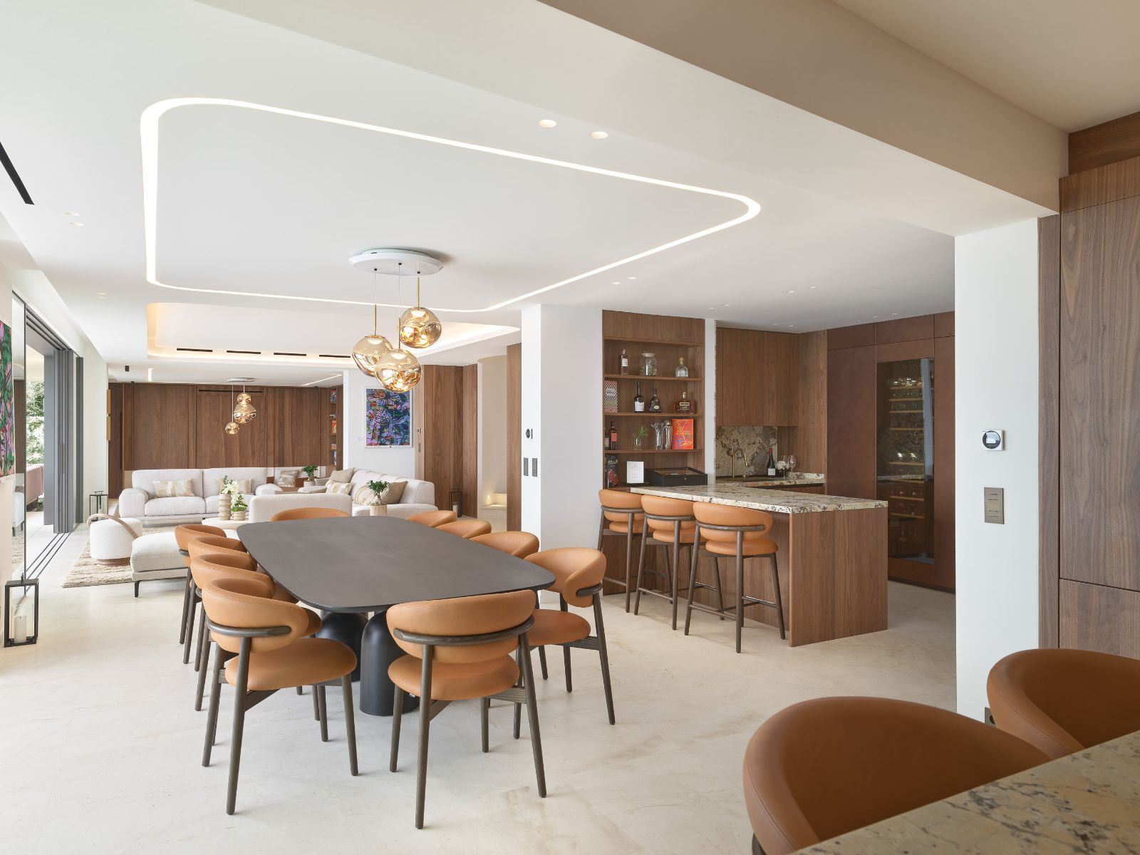 Dining room at VIlla Olivia near Villefranche Sur Mer