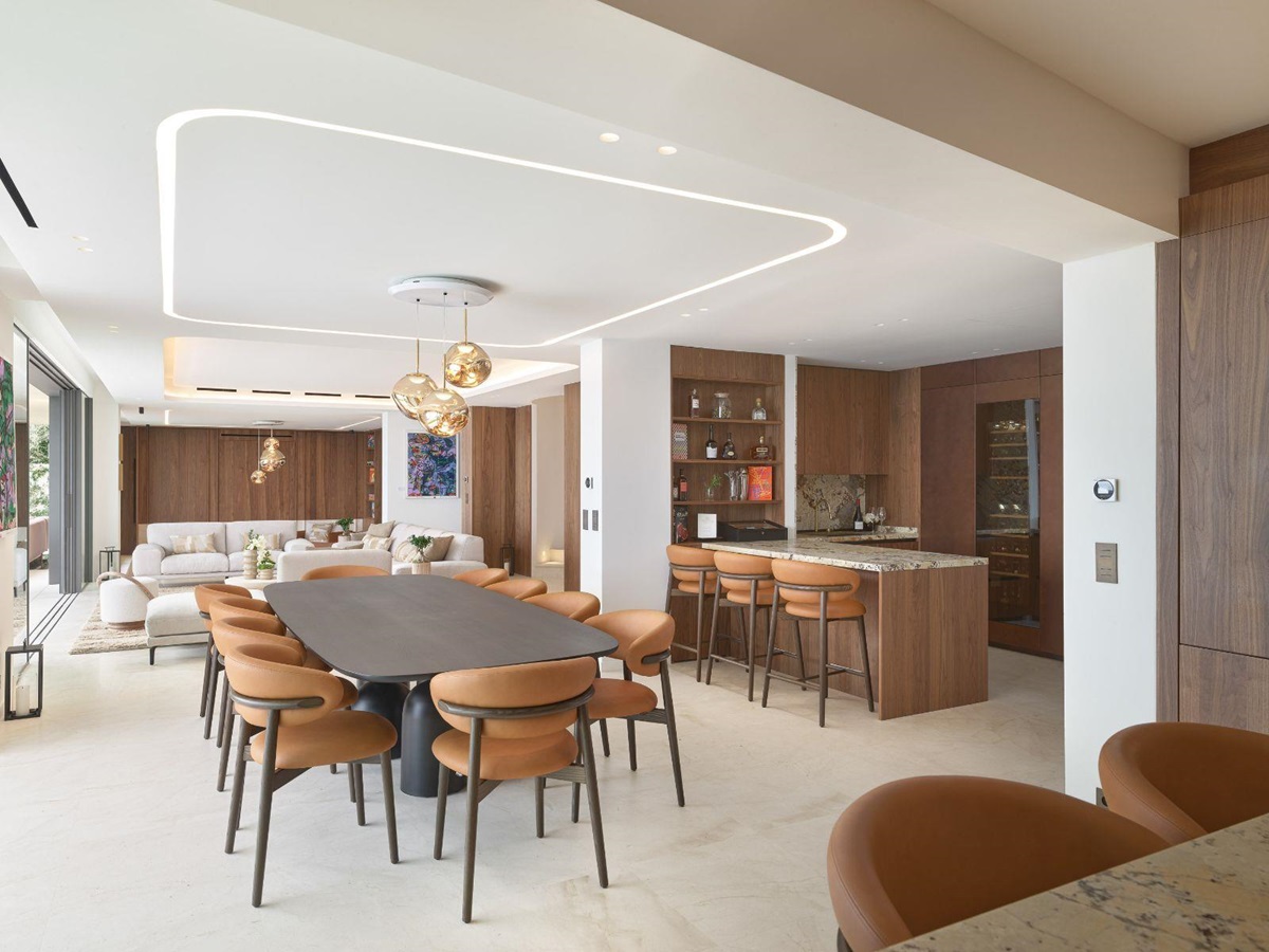 Dining room at VIlla Olivia near Villefranche Sur Mer