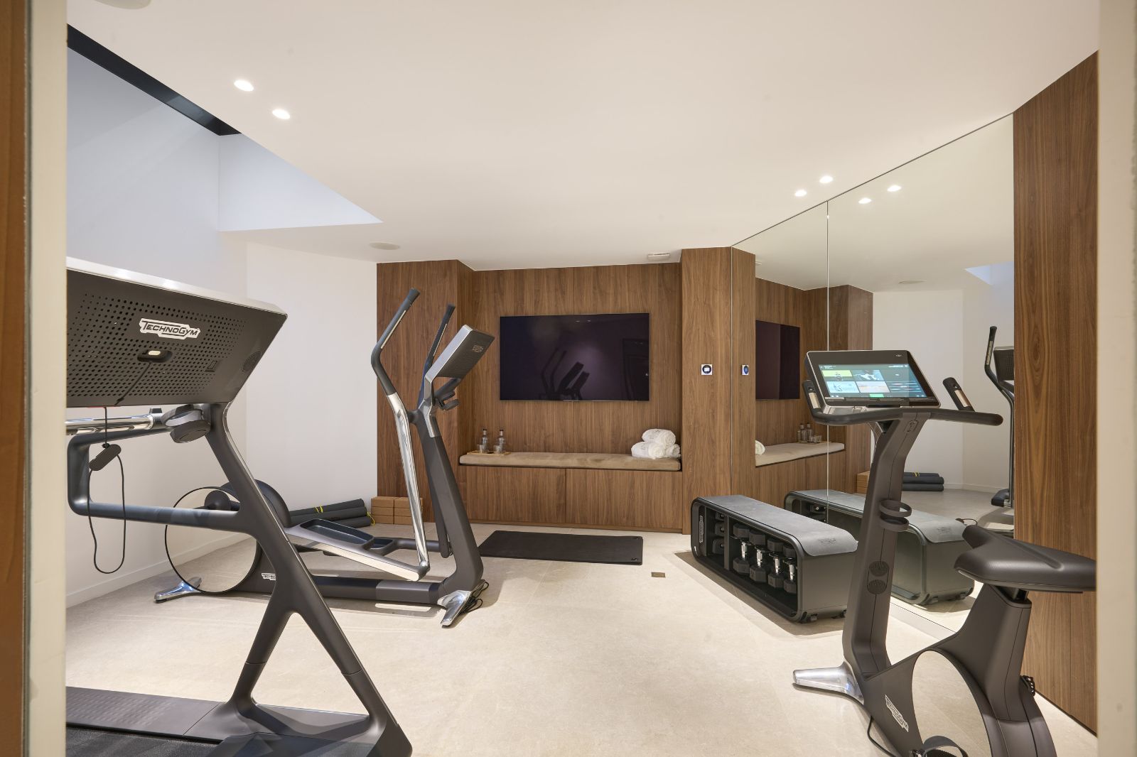 The gym at Villa Olivia on the Cote d'Azur