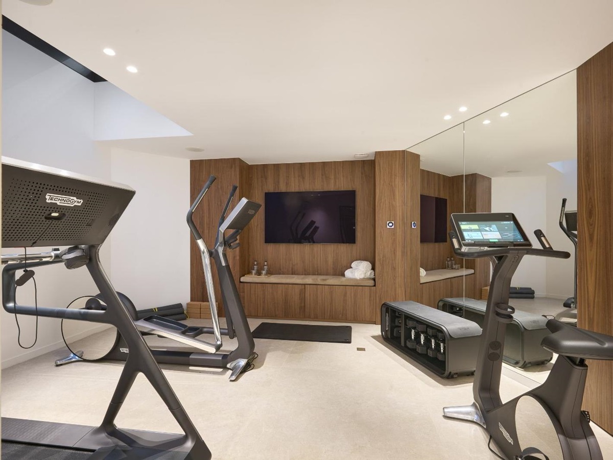 The gym at Villa Olivia on the Cote d'Azur