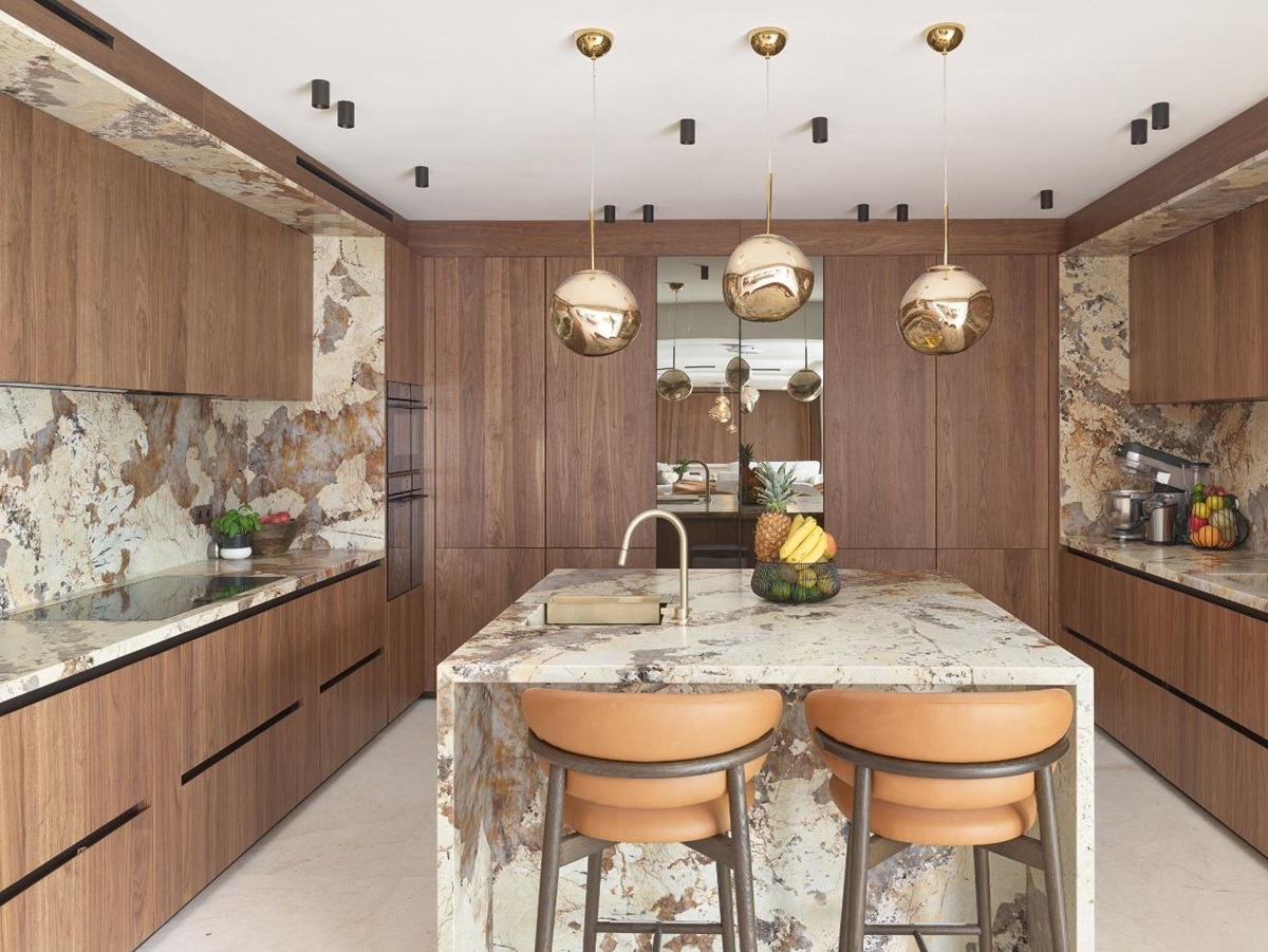 Kitchen at Villa Olivia in the Cote d'Azur