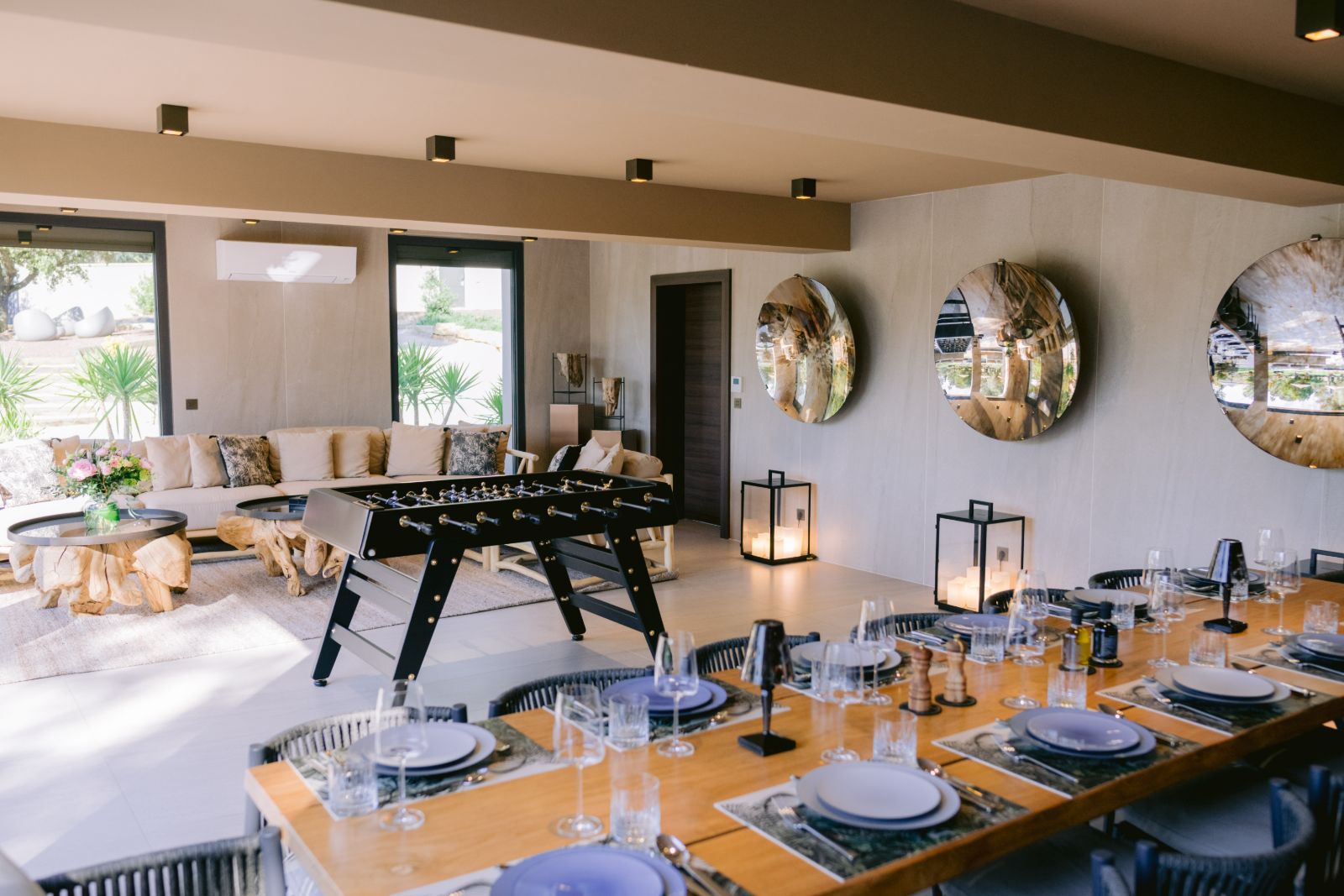 Dining Room at Villa Riva in the Cote d'Azur