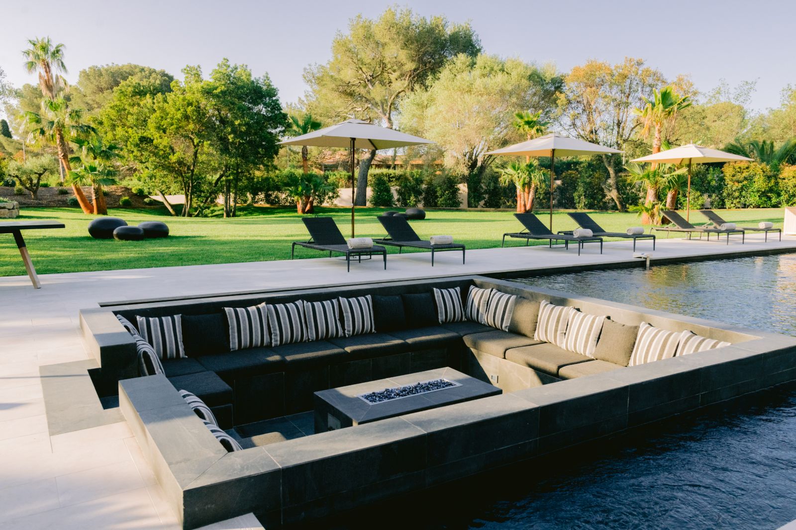 Fire Pit at Villa Riva in the Cote d'Azur