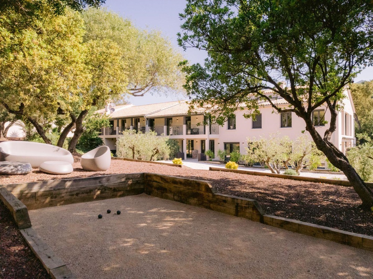 Petanque at Villa Riva in the Cote d'Azur