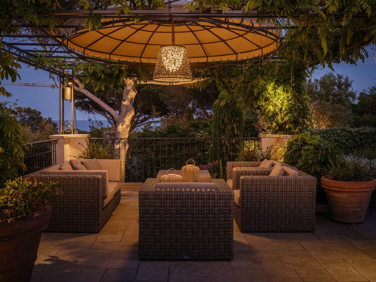 Evening Outdoor Living at Villa Sassari in Cote d'Azur