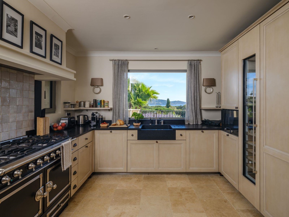Kitchen at Villa Sassari in Cote d'Azur