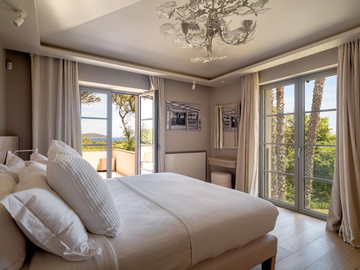 Master Bedroom at Villa Sassari in Cote d'Azur