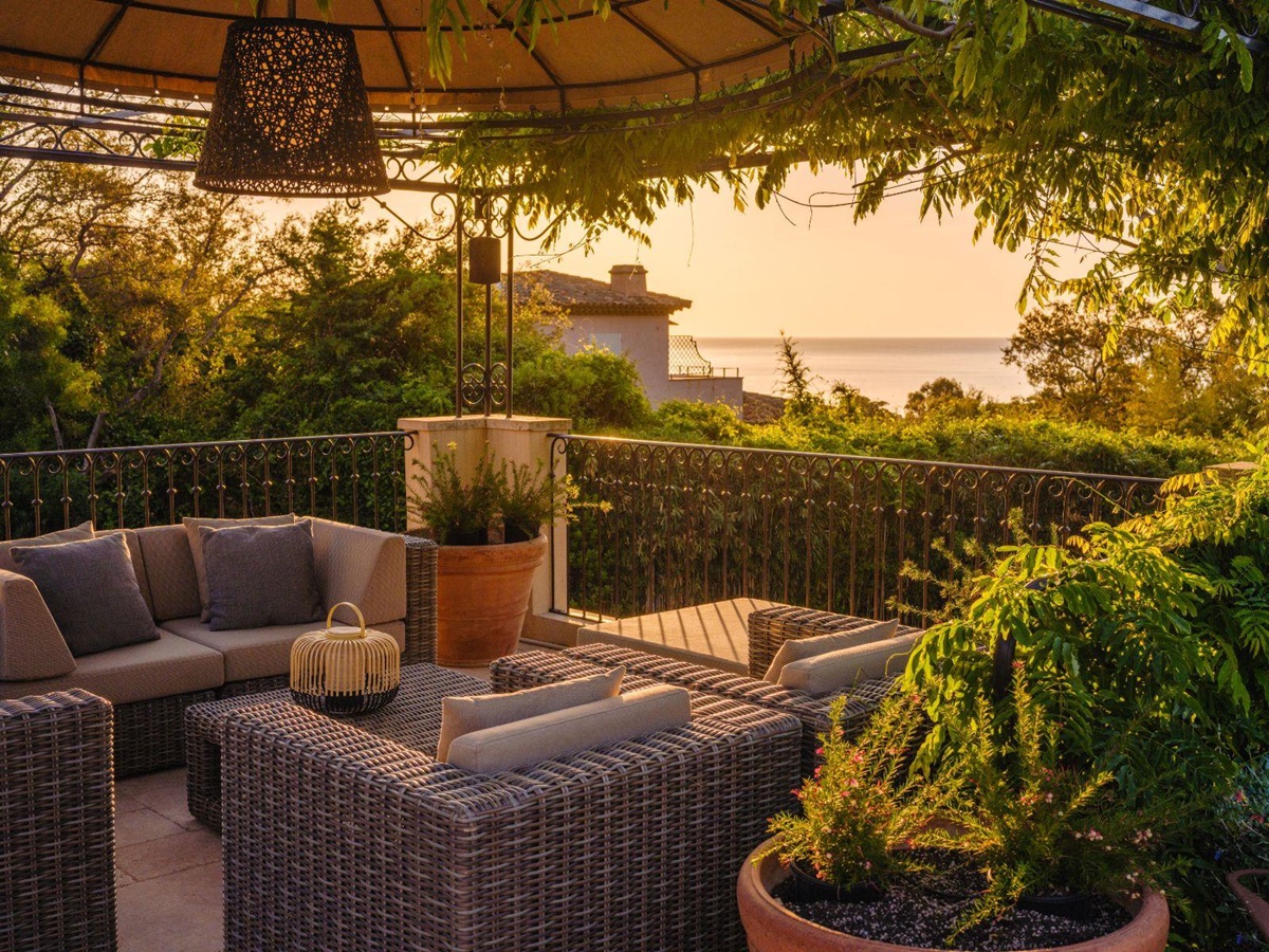 Villa Sassari sunset terrace view