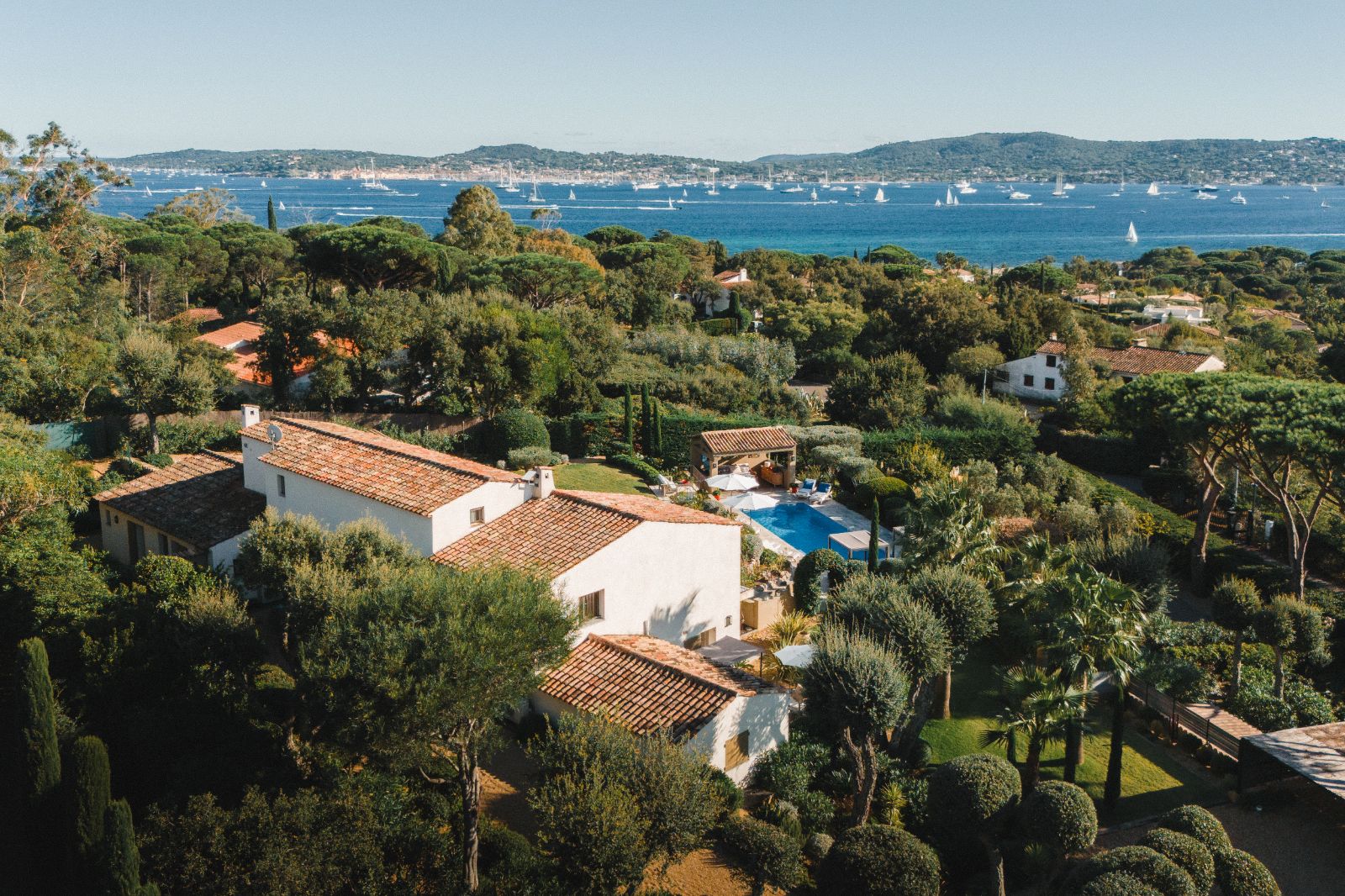 Aerial View of Villa Zamora in the Cote d'Azur