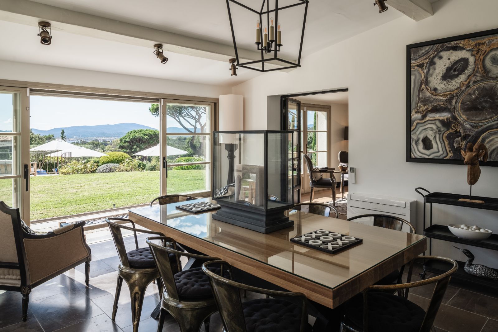 Dining Room at Villa Zamora in the Cote d'Azur