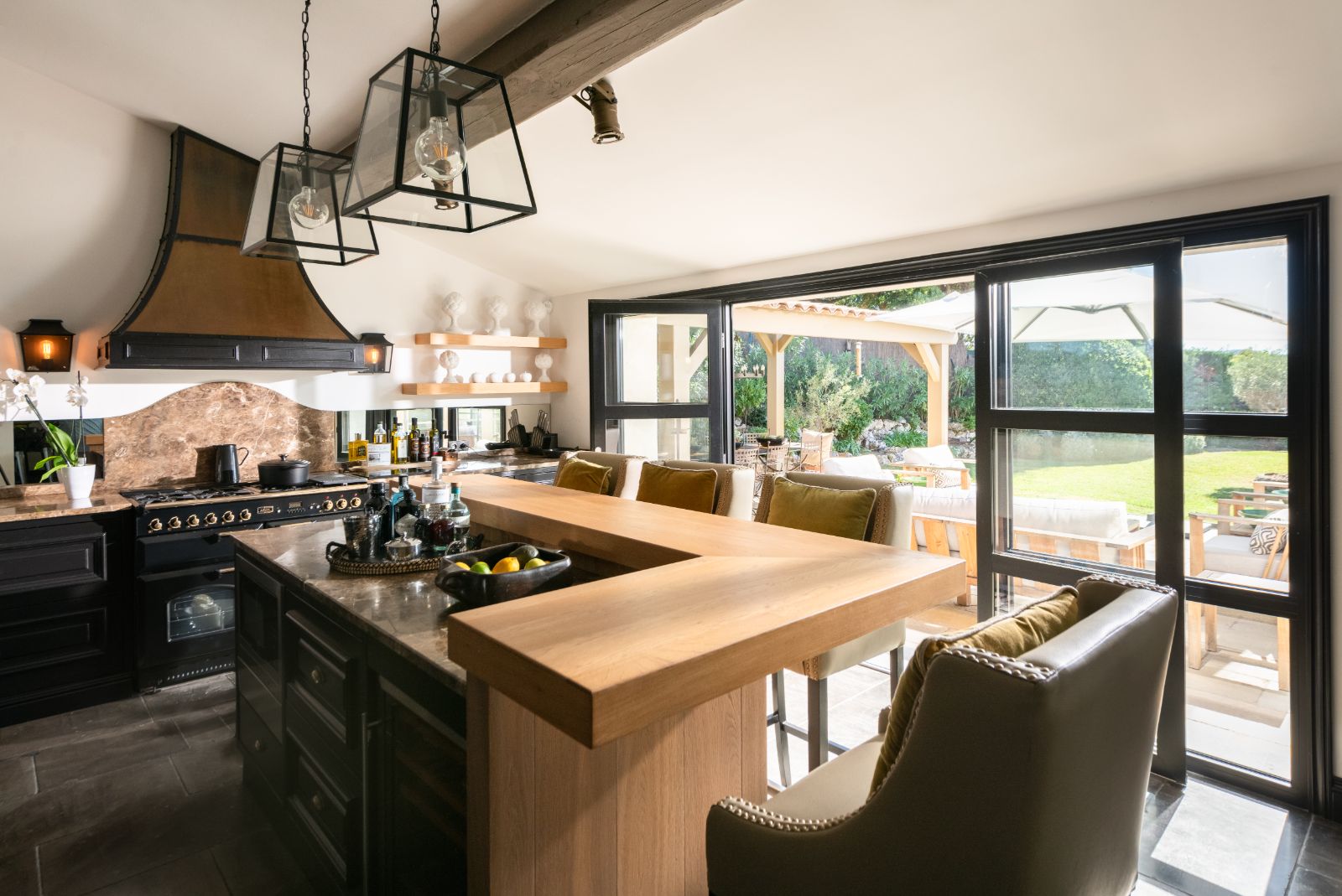 Kitchen at Villa Zamora in the Cote d'Azur