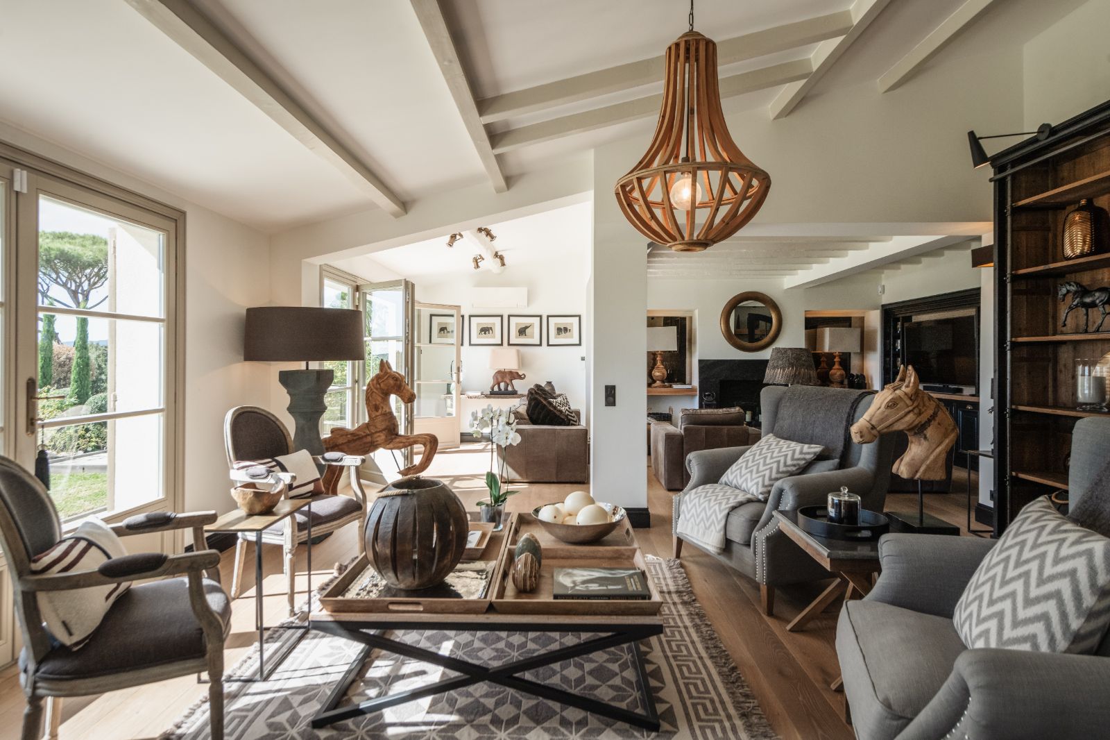 Living Room at Villa Zamora in the Cote d'Azur