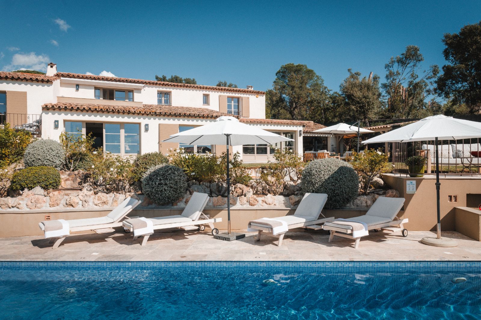 Poolside at Villa Zamora in the Cote d'Azur