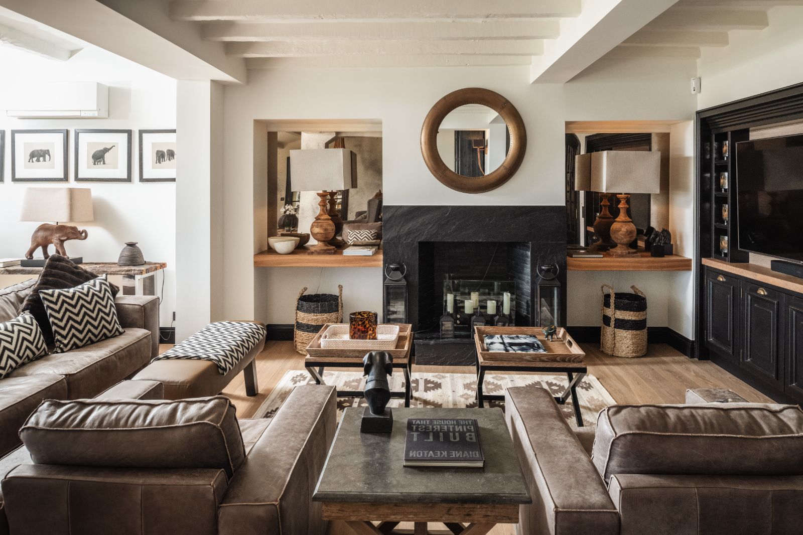 Sitting Room at Villa Zamora in the Cote d'Azur